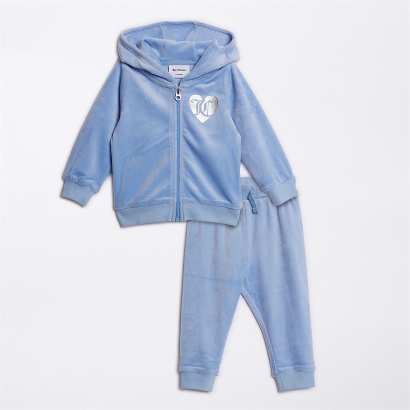 Juicy Couture Baby Meisjes velours trainingspak Della Robbia blauw