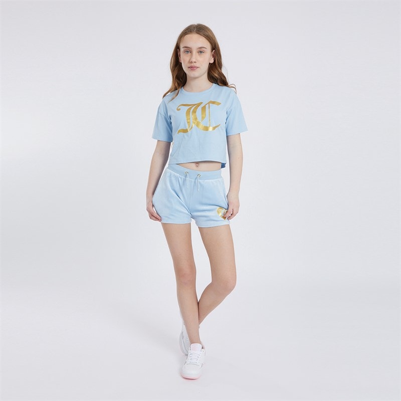 Juicy Couture Ensembles Heart Boxy And Velour Fille Bleu - Image 3