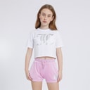 Juicy Couture Ensemble t-shirt boxy et short en velours avec cœur Fille Pink Lavender