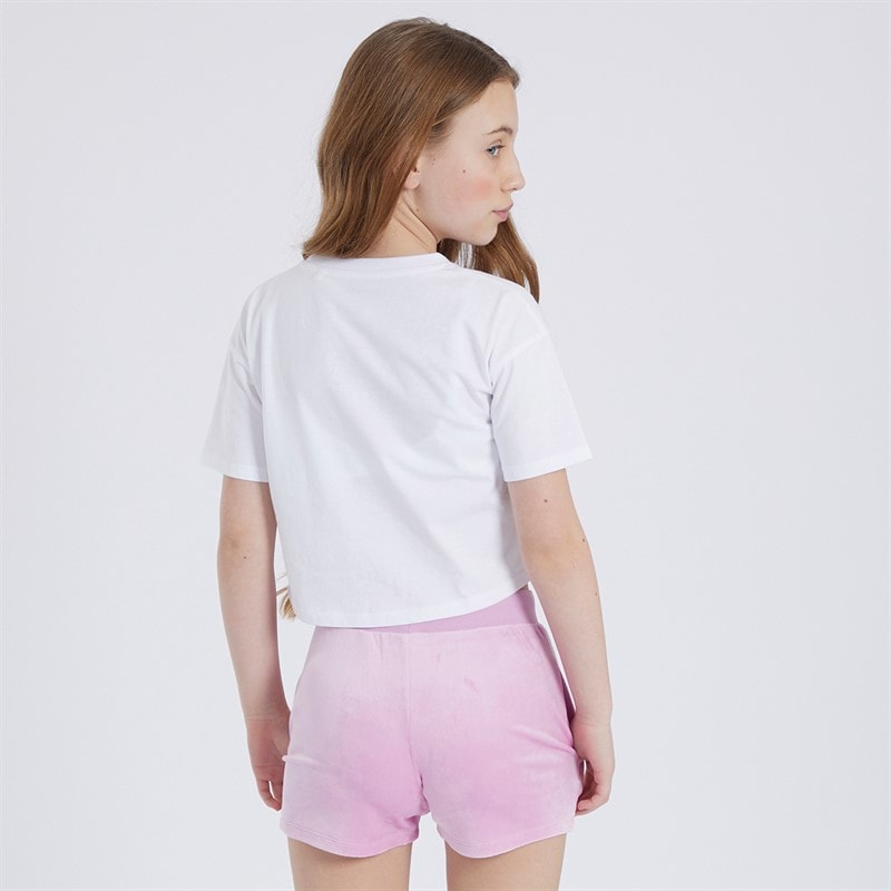 Juicy Couture Ensemble t-shirt boxy et short en velours avec cœur Fille Pink Lavender - Image 2