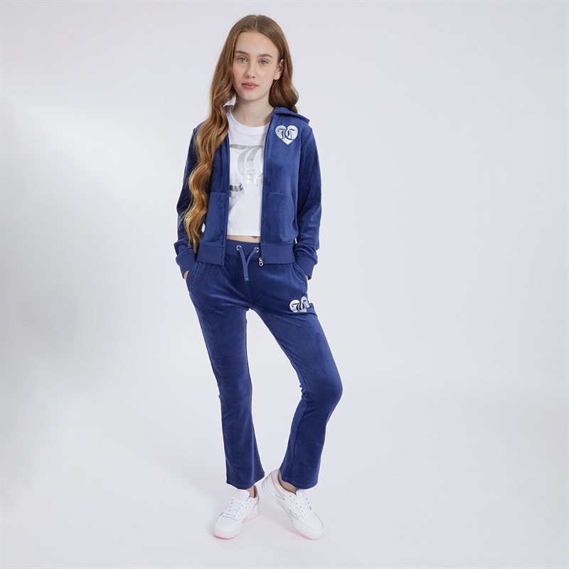 Juicy Couture Meisjes Velour Hoodies Blauw - Afbeelding 3