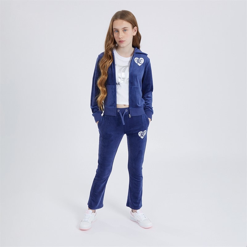 Juicy Couture Meisjes Velour Joggingbroek Blauw - Afbeelding 4