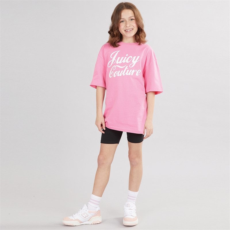 Juicy Couture Ensemble t-shirt boyfriend et short de cyclisme avec inscription Fille Noir - Image 4