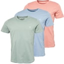 JACK & JONES Herenshirts JXJ Driepack Ashley Blauw/Rozet/Groen Milieu