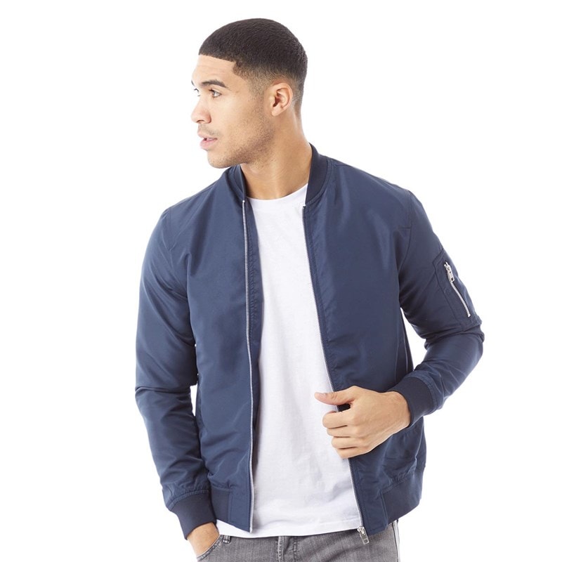 JACK & JONES Heren Mash Bomberjas Marine Blazer - Afbeelding 1