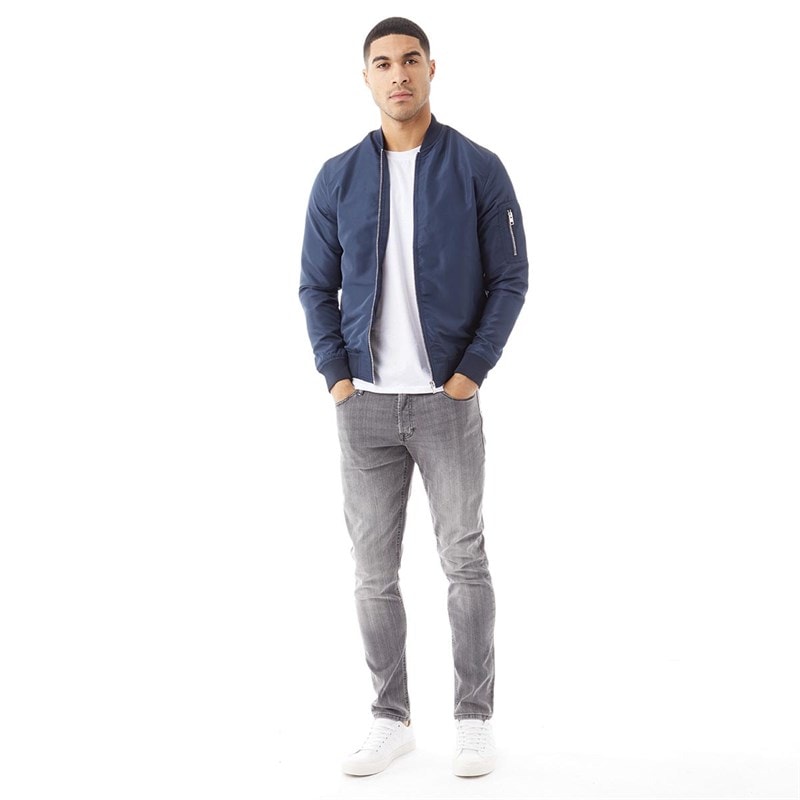 JACK & JONES Heren Mash Bomberjas Marine Blazer - Afbeelding 3
