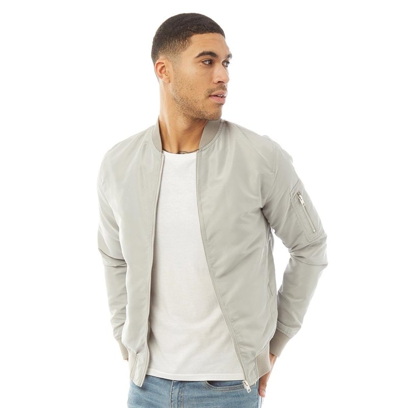 JACK & JONES Bomberjack Heren Geestgrijs