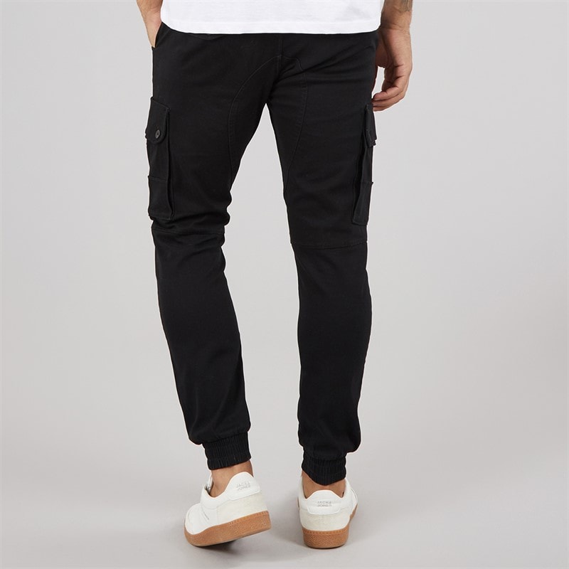 JACK & JONES Paul Warner AKM 111 spodnie typu cargo dla niego kolor czarny – zdjęcie  2