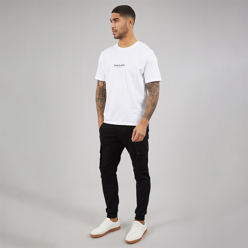 JACK & JONES Paul Warner AKM 111 spodnie typu cargo dla niego kolor czarny – zdjęcie  3
