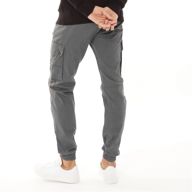 JACK & JONES Heren Paul Warner AKM 111 Cargo Broek Asfalt - Afbeelding 2
