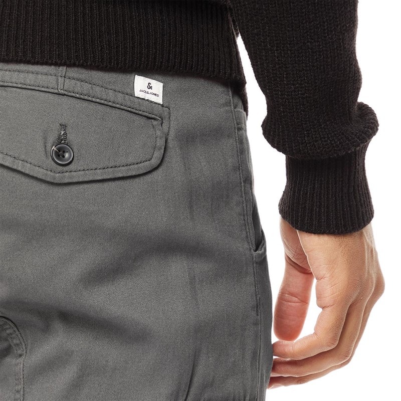 JACK & JONES Heren Paul Warner AKM 111 Cargo Broek Asfalt - Afbeelding 3