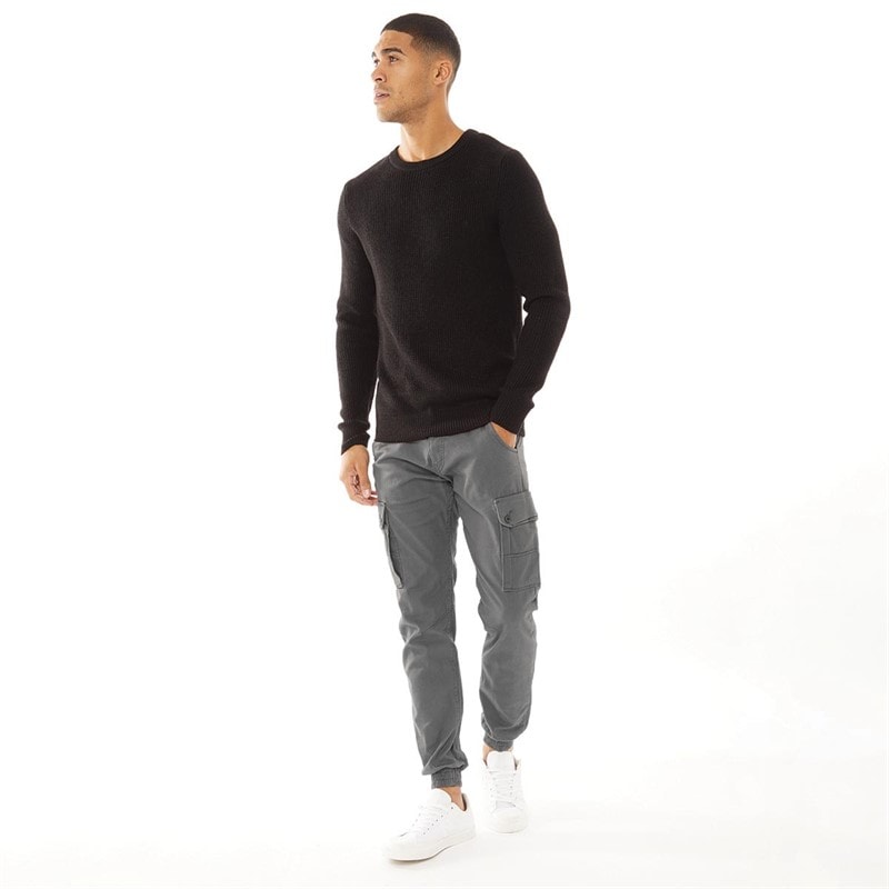 JACK & JONES Heren Paul Warner AKM 111 Cargo Broek Asfalt - Afbeelding 4