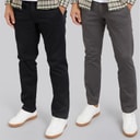 JACK & JONES Chinos Bolton Dean AKM homme, Pacquet Double, Gris Foncé/Noir