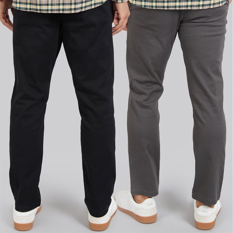 JACK & JONES Chinos Bolton Dean AKM homme, Pacquet Double, Gris Foncé/Noir - Image 2