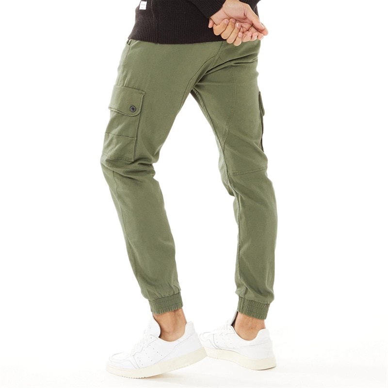 JACK & JONES AKM 111 spodnie cargo dla niego kolor oliwkowy nocny – zdjęcie  2