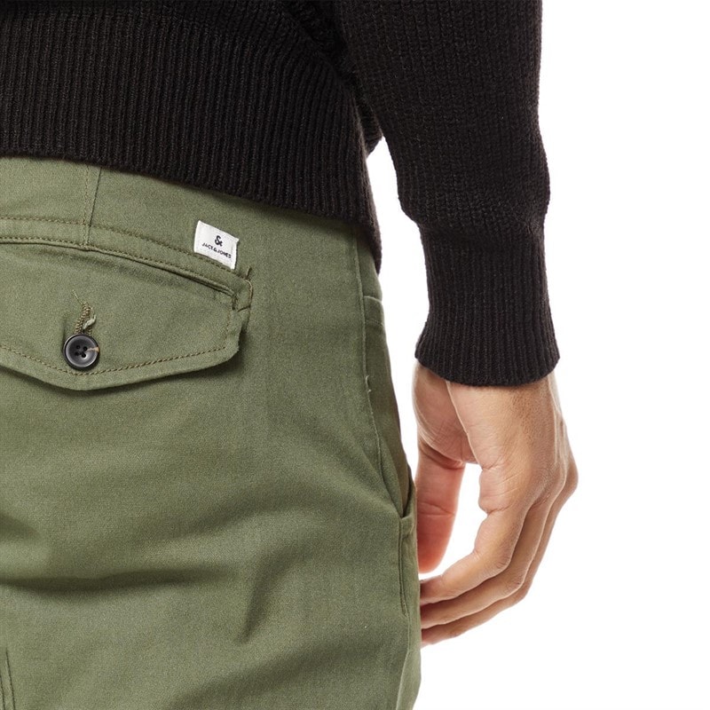 JACK & JONES AKM 111 spodnie cargo dla niego kolor oliwkowy nocny – zdjęcie  3