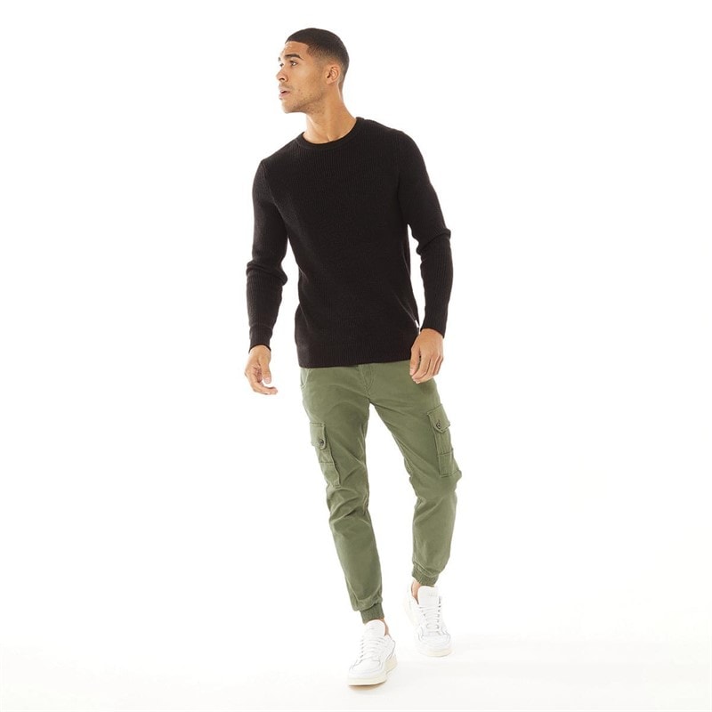 JACK & JONES AKM 111 spodnie cargo dla niego kolor oliwkowy nocny – zdjęcie  4