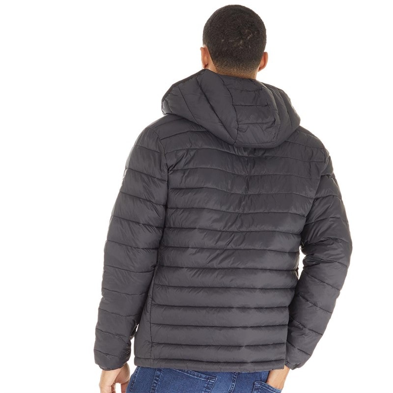 JACK & JONES Heren Wayne Hoodie Puffer Jacke Schwarz - Afbeelding 2