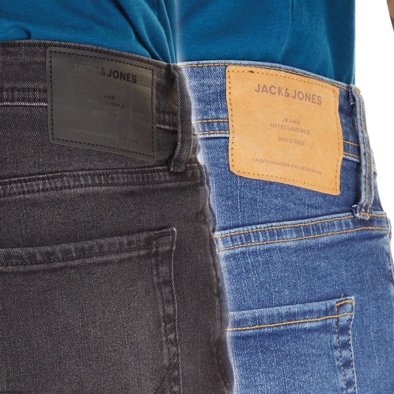 JACK & JONES Heren Glenn Sq354/327 Set van 2 Jeans Blauw/Zwart - Afbeelding 3