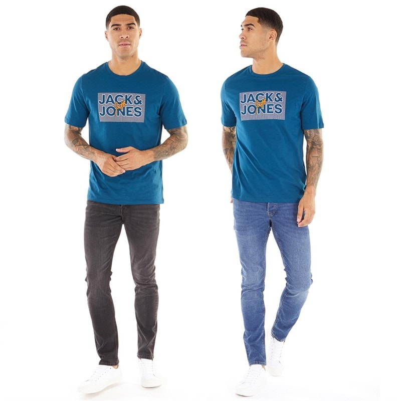 JACK & JONES Heren Glenn Sq354/327 Set van 2 Jeans Blauw/Zwart - Afbeelding 4
