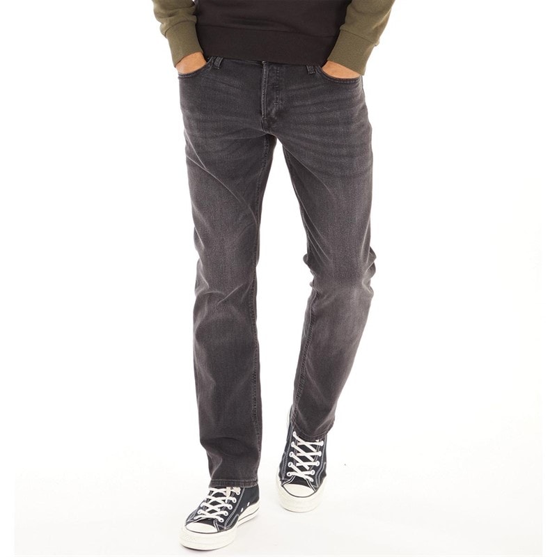 JACK AND JONES Heren Glenn Sq354 Slim fit jeans Gewassen Zwart