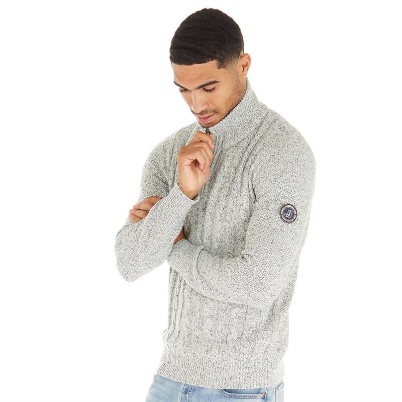JACK & JONES Heren Shane gebreide trui Zilverberk