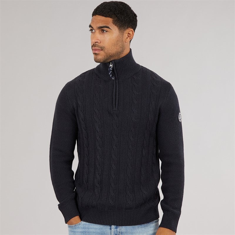 JACK & JONES Trui Shane gebreid marineblauwe blazer heren - Afbeelding 3