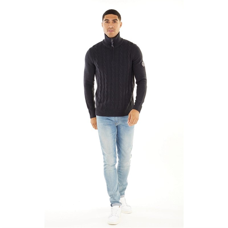 JACK & JONES Trui Shane gebreid marineblauwe blazer heren - Afbeelding 3