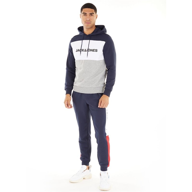 JACK & JONES Hoodie z z logo dla niego kolor granatowy – zdjęcie  3
