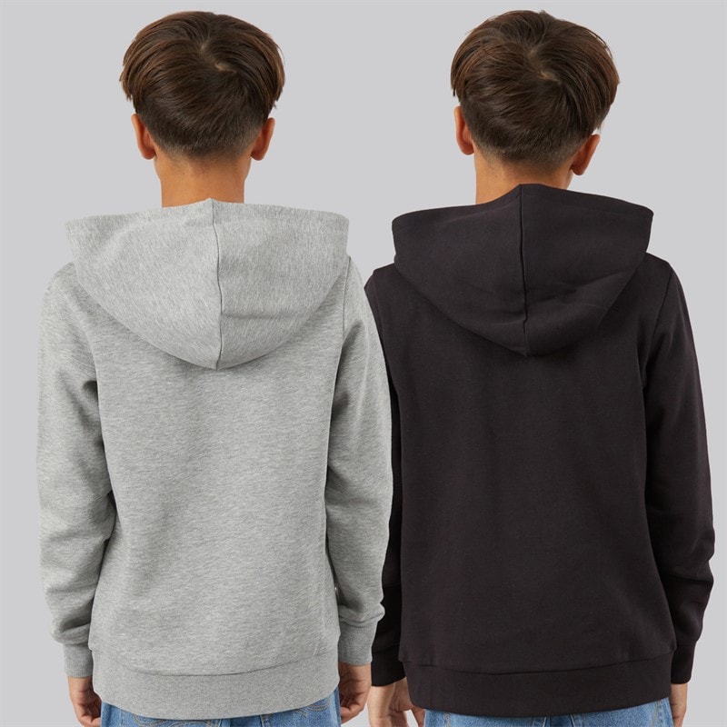 JACK & JONES Junge Thomas 2er-Pack Hoodies Hellgrau Melange/Schwarz - Bild 2