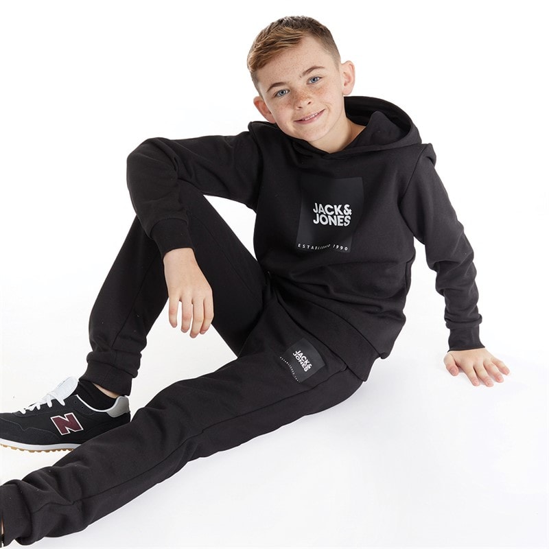 JACK & JONES Jongens Trainingspak Zwart - Afbeelding 1