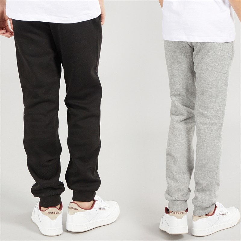 JACK & JONES Jongens Thomas Joggingbroek Set van 2 Licht Grijs Melange/Zwart - Afbeelding 2