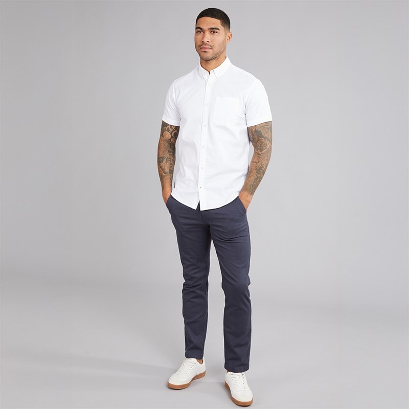 JACK & JONES Heren Classic Oxford Overhemden met korte mouwen Wit - Afbeelding 3