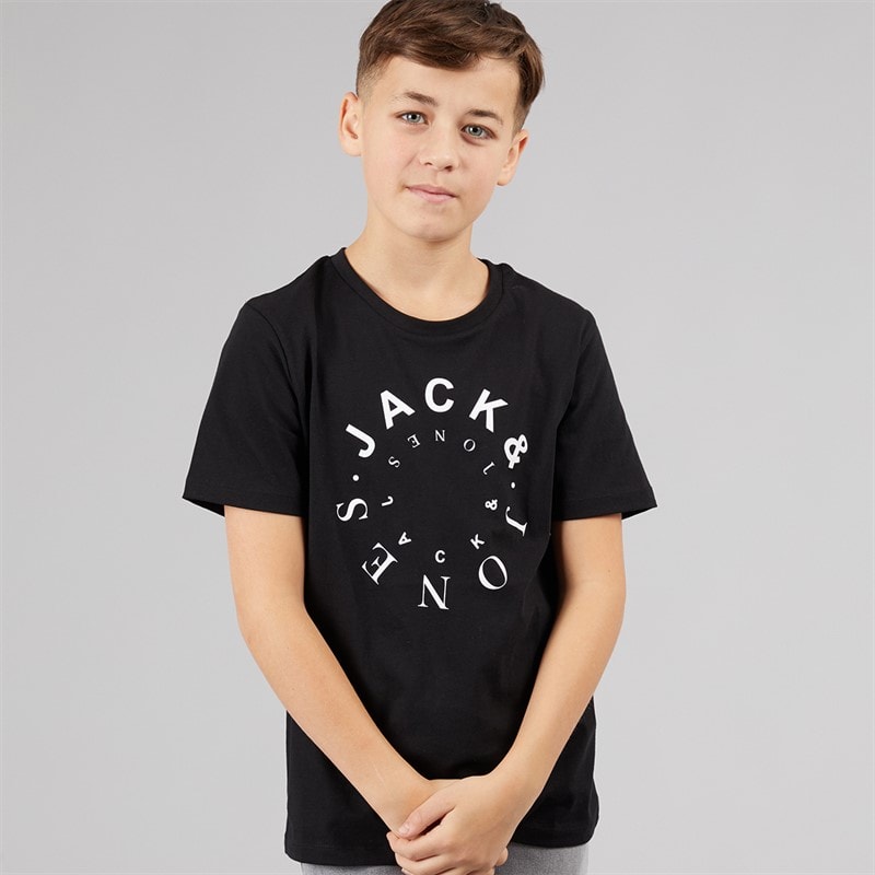 JACK AND JONES Jongens Neto T-shirts Zwart