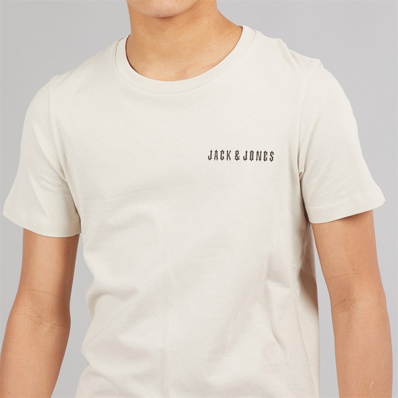 JACK & JONES Jongens Kai T-shirt en shorts set Moonbeam - Afbeelding 3
