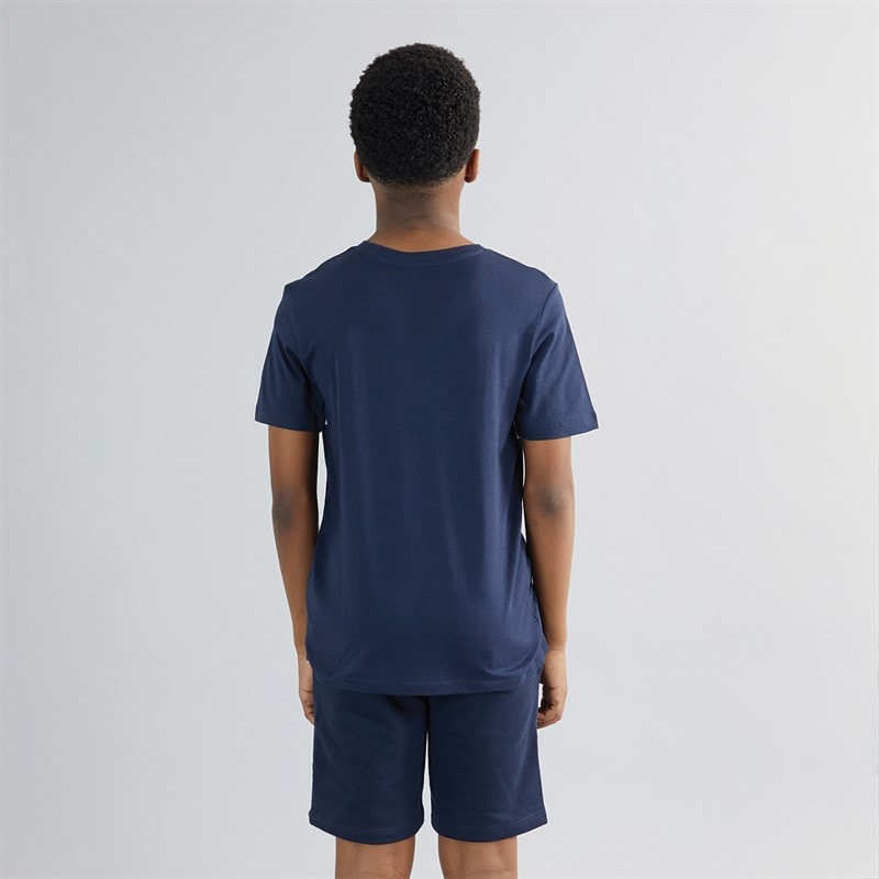 JACK & JONES Jongens Chester T-shirt En Shorts Set Navy Blazer/Wit - Afbeelding 2