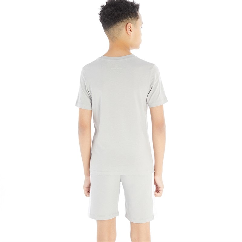 JACK & JONES Jongens T-shirt en Shorts Set Grijs/Wit - Afbeelding 2