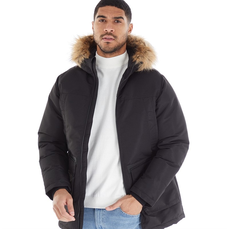 JACK & JONES kurtka parka dla niego kolor czarny – zdjęcie  1