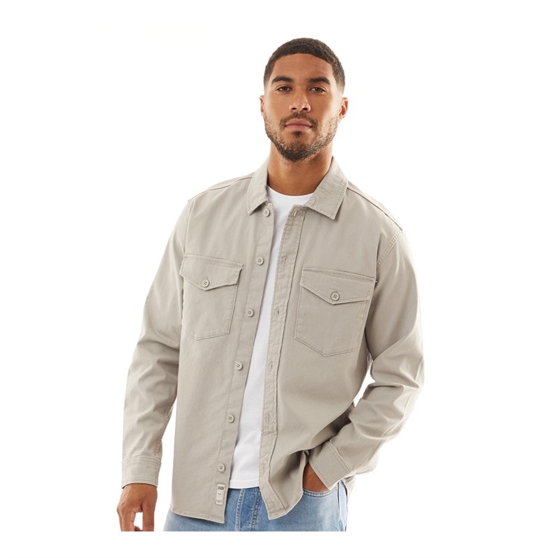 JACK & JONES Herren Dave Stretch Overshirt Geist Grau - Bild 1