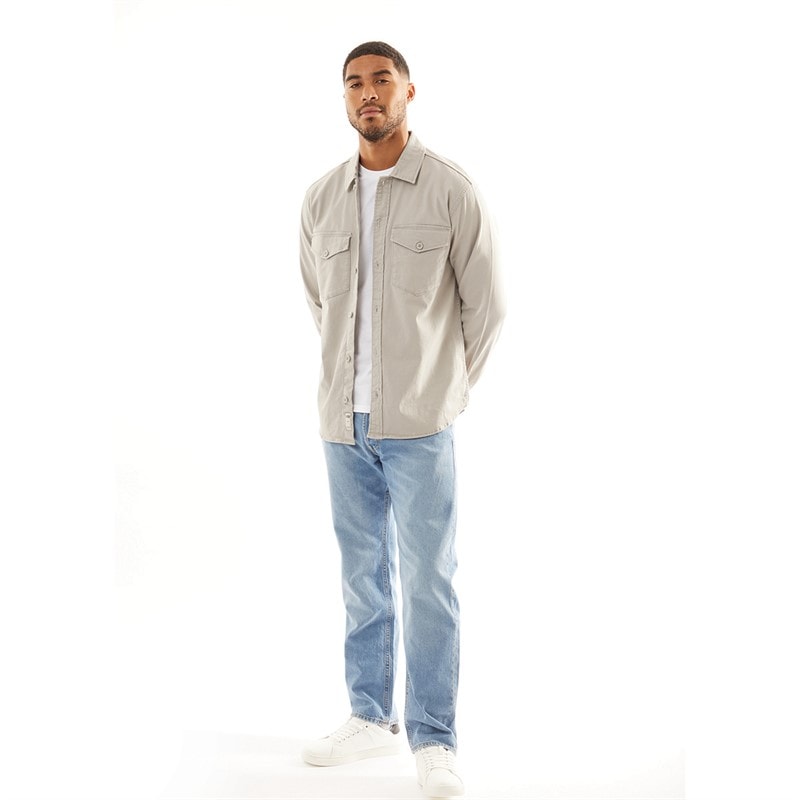 JACK & JONES Herren Dave Stretch Overshirt Geist Grau - Bild 3