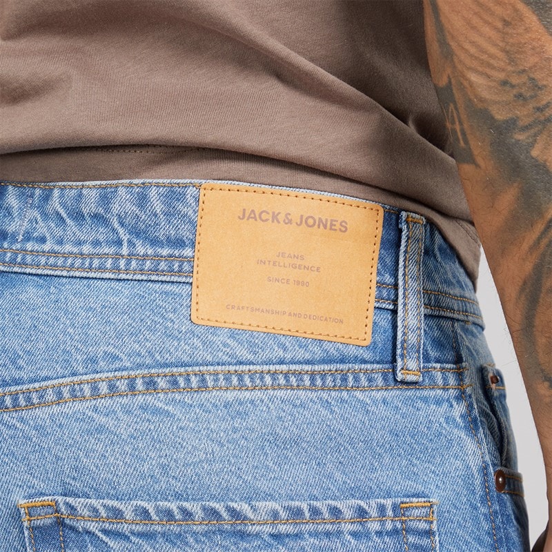 JACK & JONES Heren Chris SQ 957 Relaxed Fit Jeans Blauw Denim - Afbeelding 3