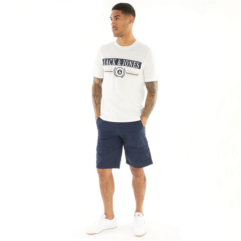 JACK & JONES Herren Flowers T-Shirts Ecru - Bild 3