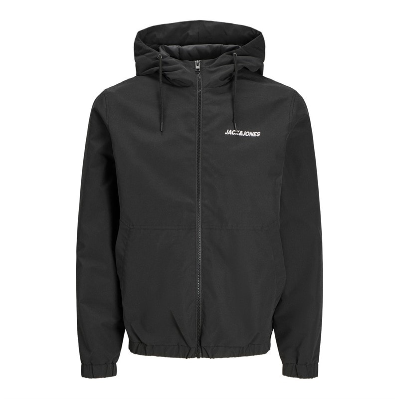 JACK & JONES Zwarte bomberjack met capuchon heren - Afbeelding 1