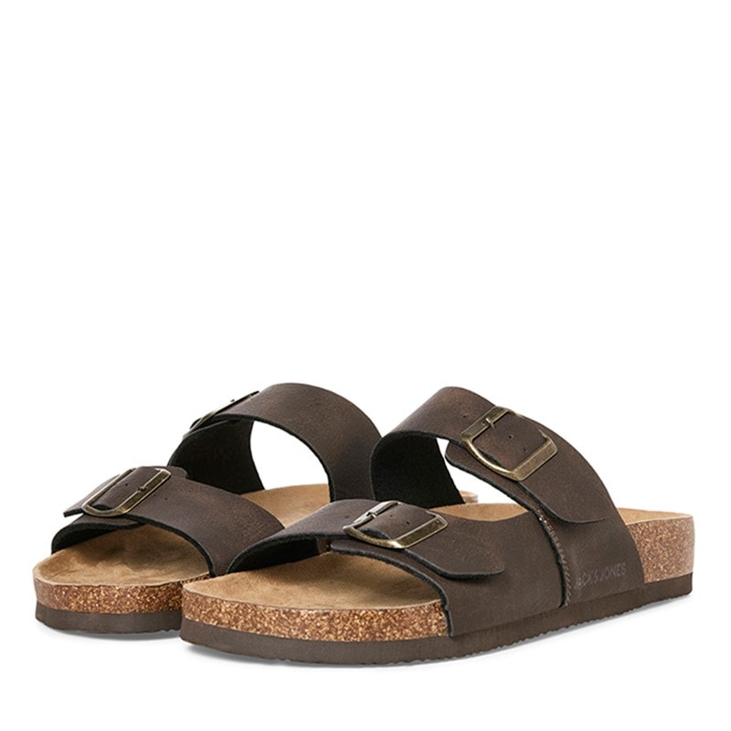 JACK & JONES Heren Oslo PU Sandalen Bruin - Afbeelding 4