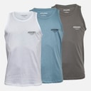 JACK & JONES Heren Jeff Orion Driekwartvesten Castlerock/Wit/Mountain Spring