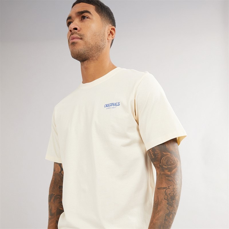 JACK & JONES Herren Santorini Back T-Shirts Ecru - Bild 2