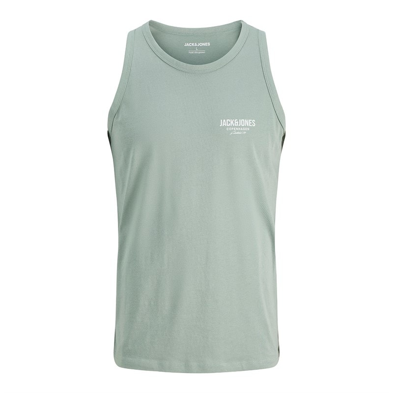 JACK & JONES Heren Jeff Orion Drie Pak Tanktops Iceberg Groen / Koraal Amandel / Maanstraal - Afbeelding 3