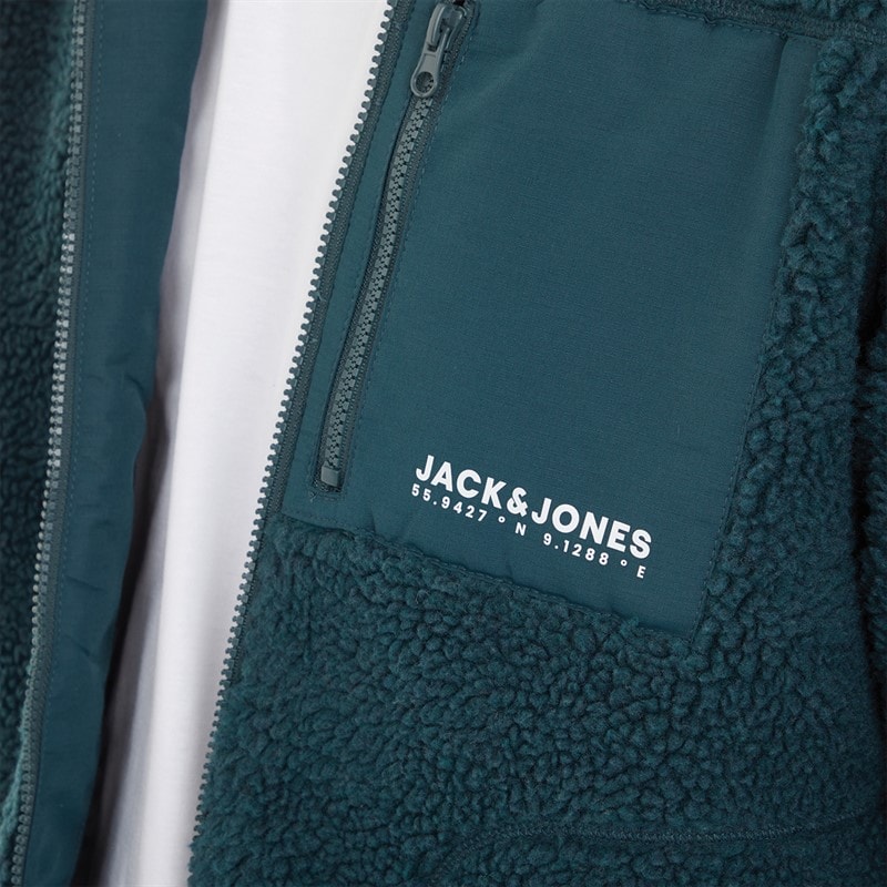 JACK & JONES Heren Teddy Fleece Groen - Afbeelding 3