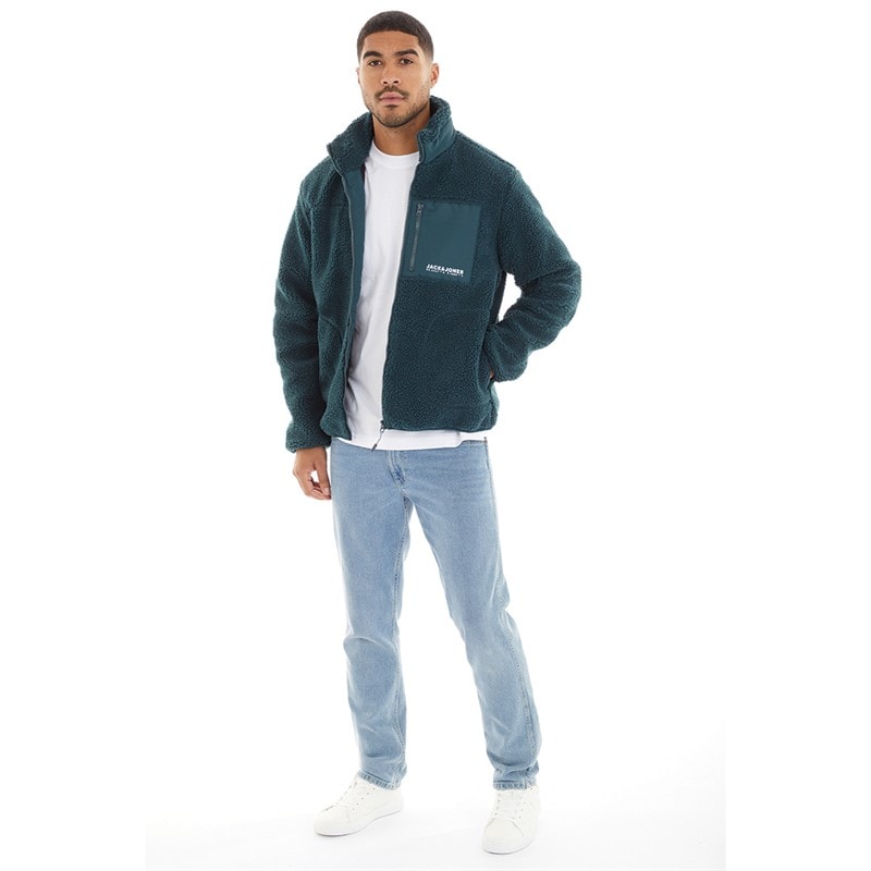 JACK & JONES Heren Teddy Fleece Groen - Afbeelding 4