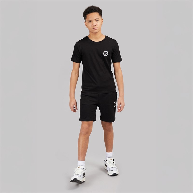 JACK & JONES Jongens Theo T-shirt En Shorts Set Zwart - Afbeelding 4